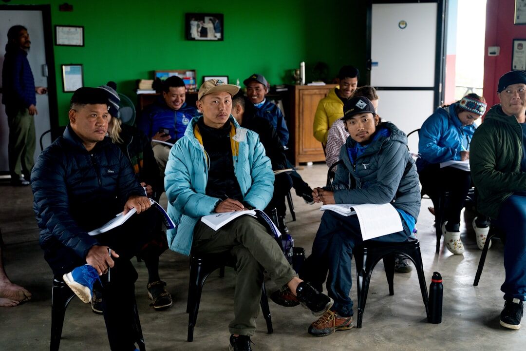 Small group workshop session with trainer and participants